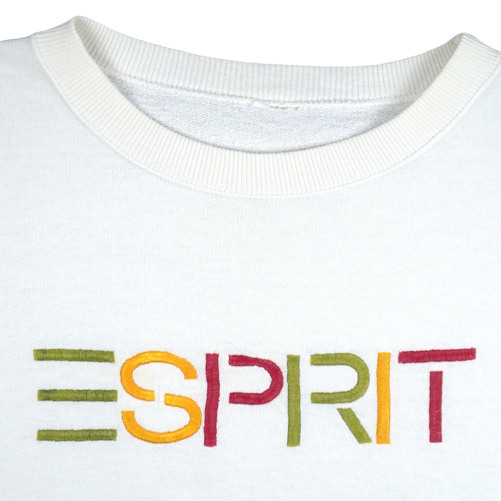 Vintage (ESPRIT) - Spell-Out Crew Neck Sweatshirt 1990s Large Vintage Retro
