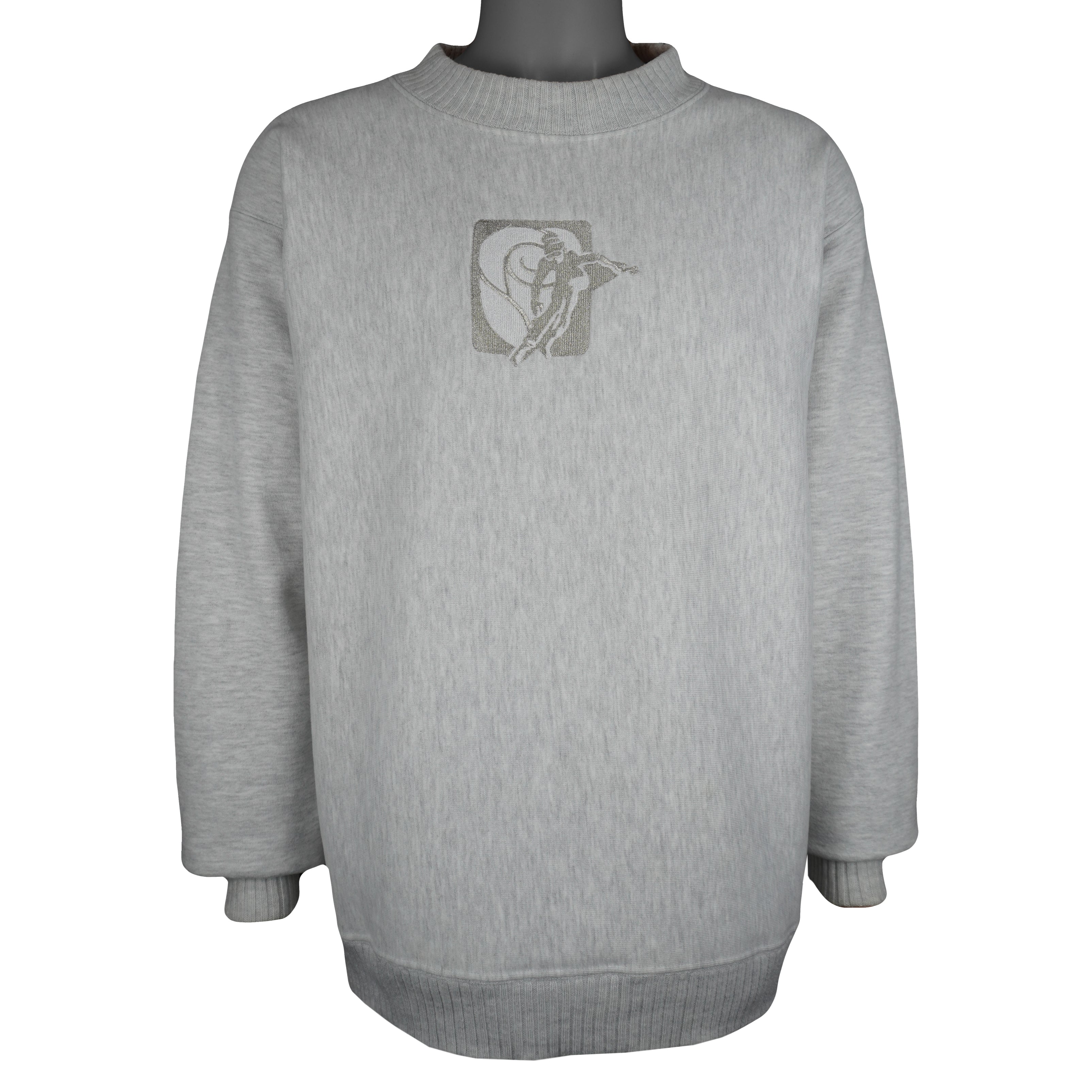 Vintage (B Wear) - Ski Embroidered Crew Neck Sweatshirt 1990s Large Vintage Retro