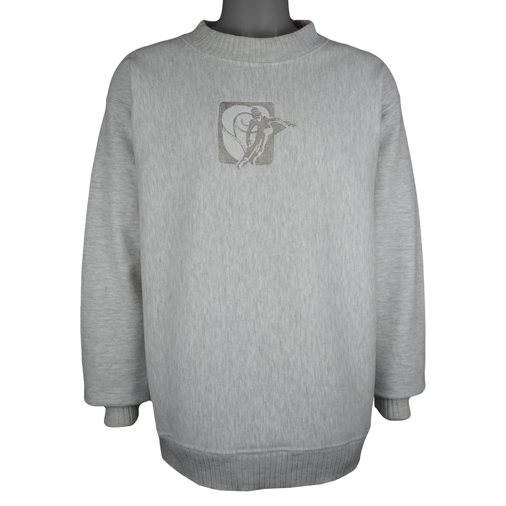 Vintage (B Wear) - Ski Embroidered Crew Neck Sweatshirt 1990s Large Vintage Retro