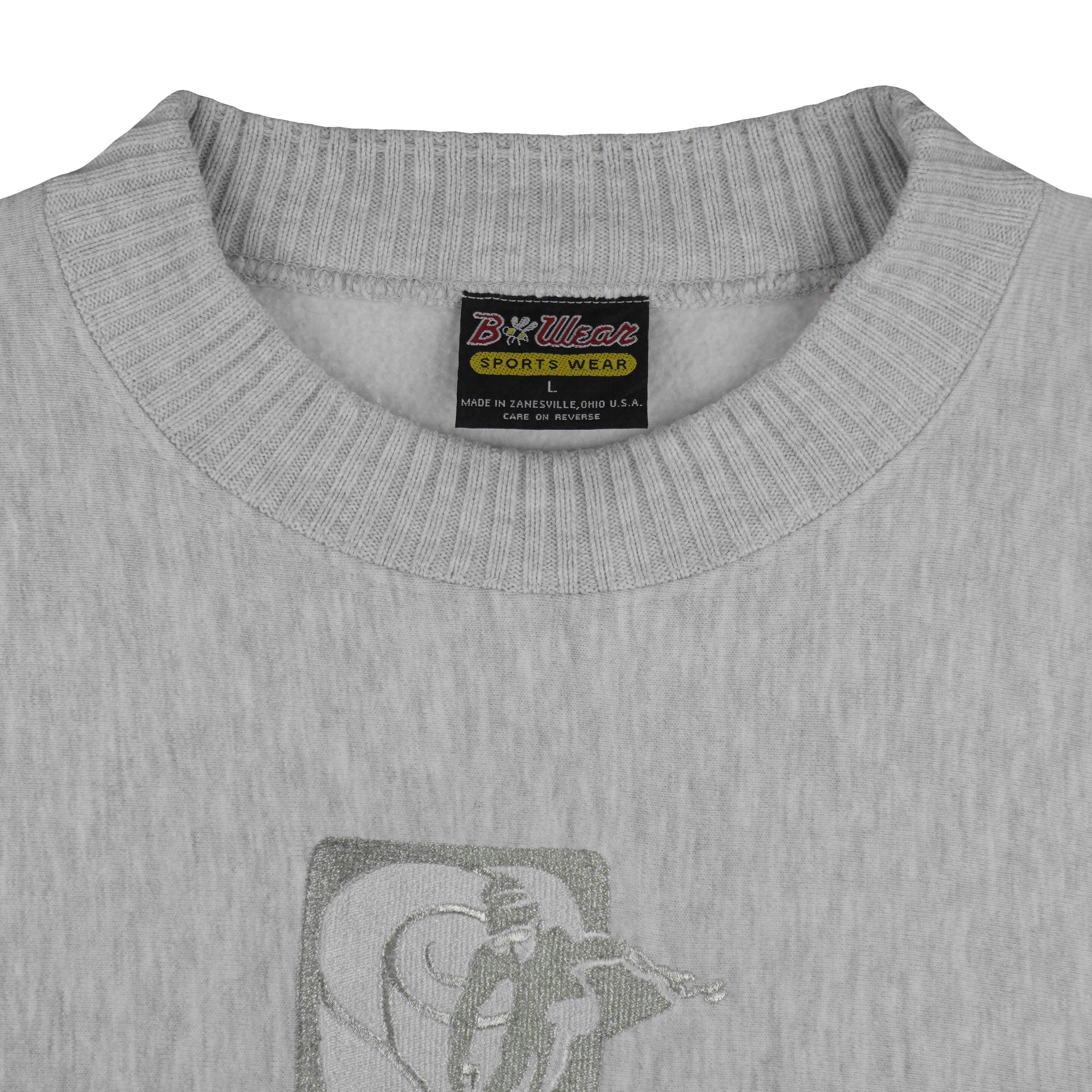 Vintage (B Wear) - Ski Embroidered Crew Neck Sweatshirt 1990s Large Vintage Retro