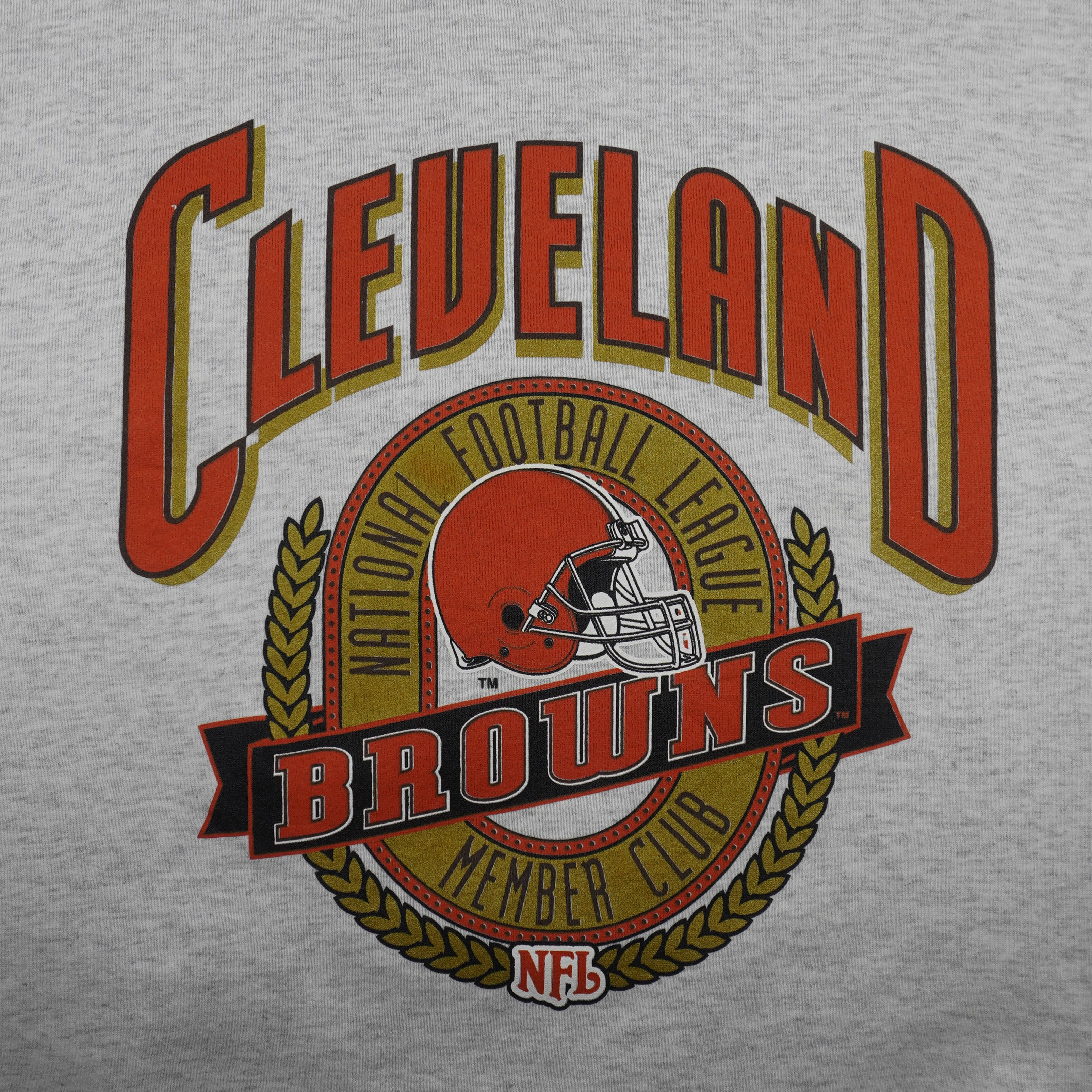 NFL (Nutmeg) - Grey Cleveland Browns Crew Neck Sweatshirt 1990s X-Large Vintage Retro Football