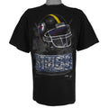 NFL (Bulletin Athletic) - Pittsburgh Steelers Helmet Single Stitch T-Shirt 1990s Medium Vintage Retro Football