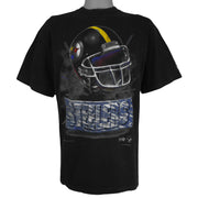 NFL (Bulletin Athletic) - Pittsburgh Steelers Helmet Single Stitch T-Shirt 1990s Medium Vintage Retro Football