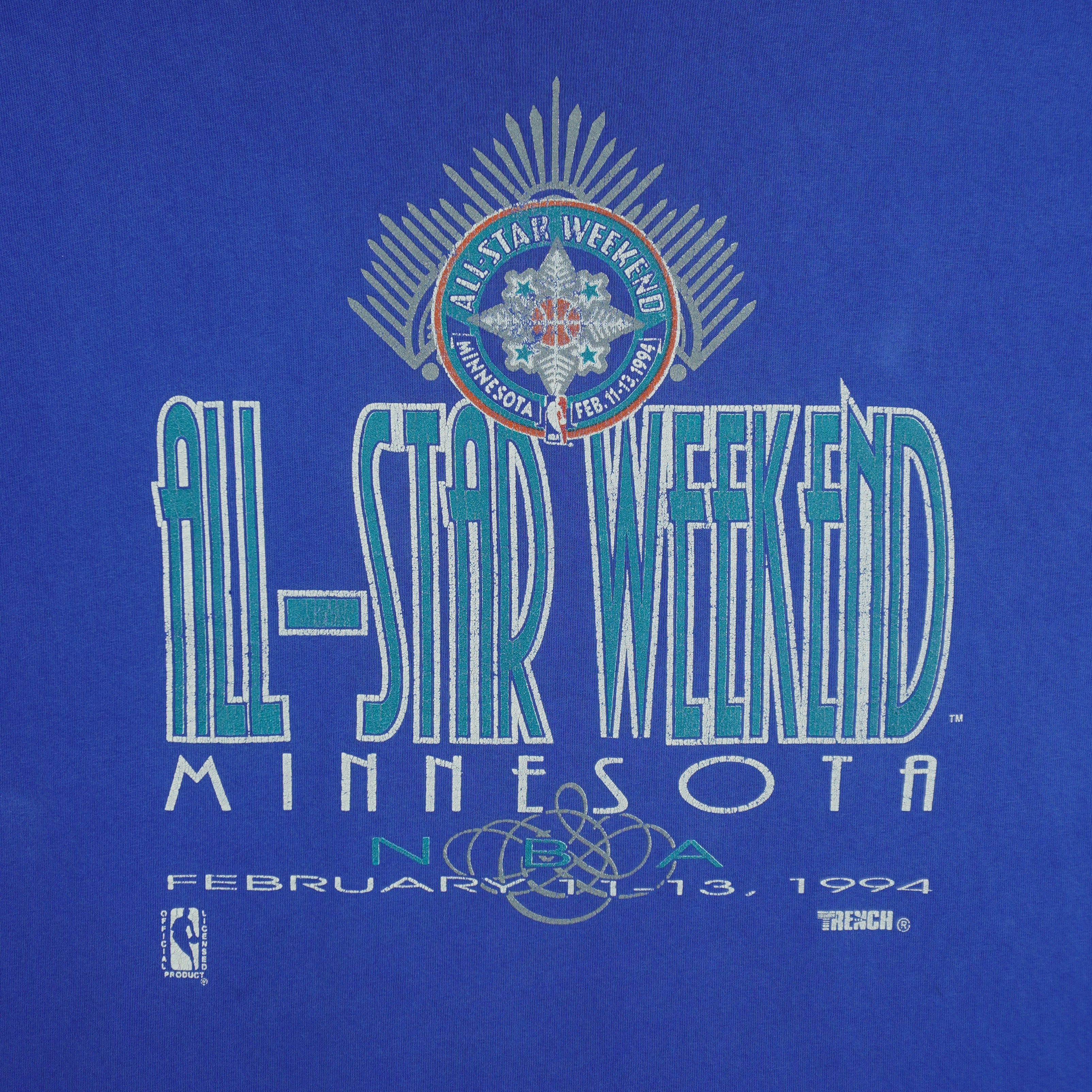 NBA (Trench) - Minnesota All-Star Weekend T-Shirt 1994 X-Large Vintage Retro Basketball