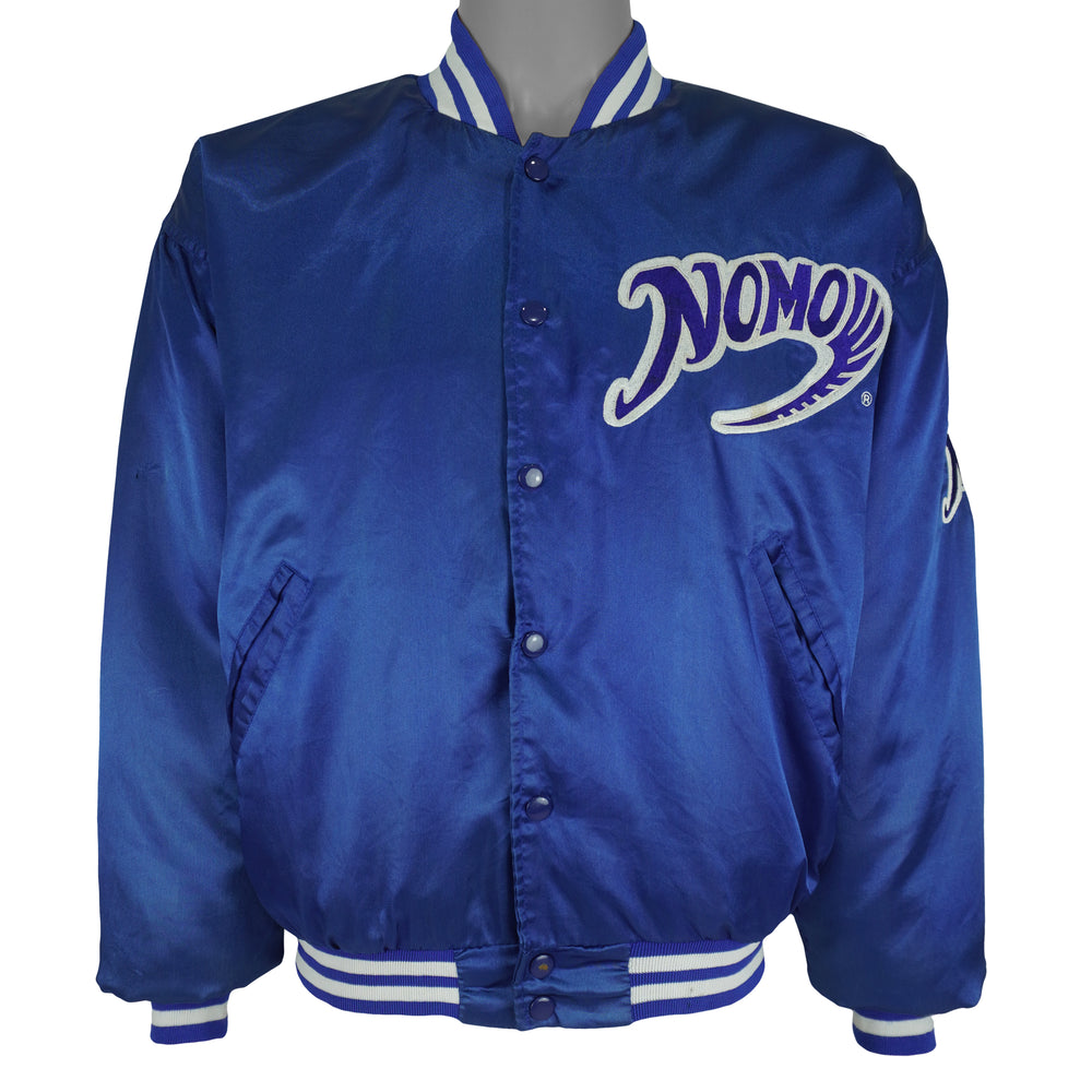 MLB (Toyota) - Dodgers Hideo Nomo Button-Up Satin Jacket 1995 Large Vintage Retro Baseball