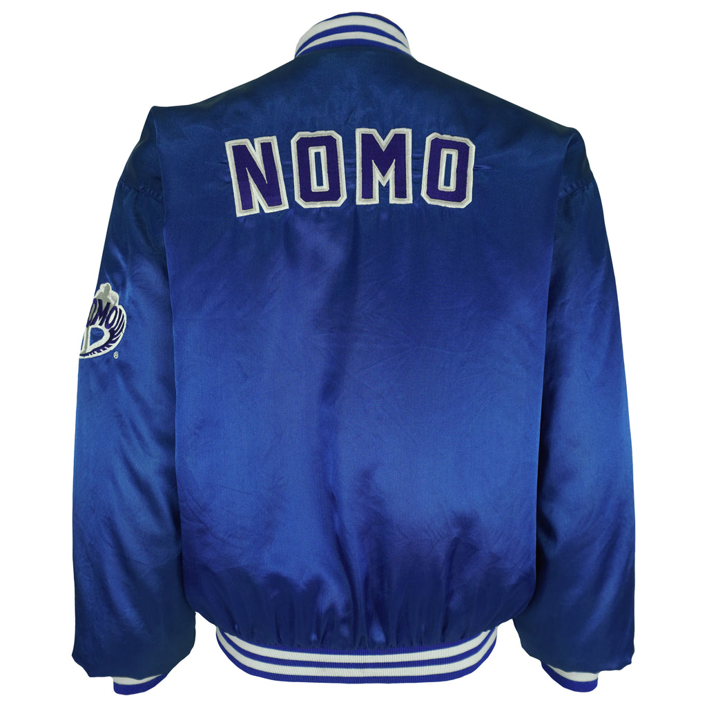 MLB (Toyota) - Dodgers Hideo Nomo Button-Up Satin Jacket 1995 Large Vintage Retro Baseball