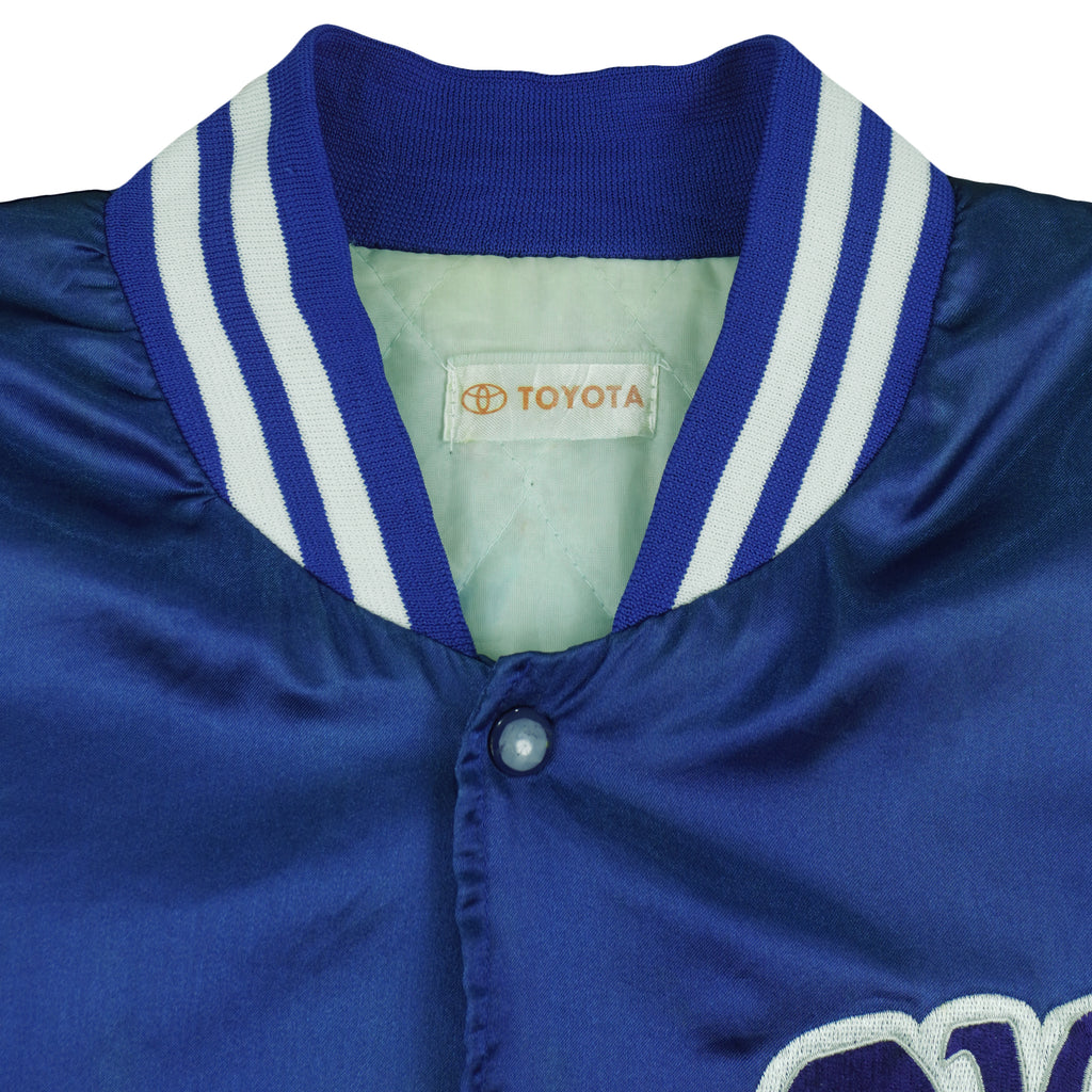 MLB (Toyota) - Dodgers Hideo Nomo Button-Up Satin Jacket 1995 Large Vintage Retro Baseball