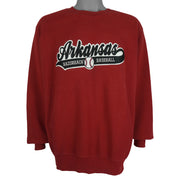 NCAA (Pro Weave) - Arkansas Razorbacks Baseball Sweatshirt 1990s Large Vintage Retro