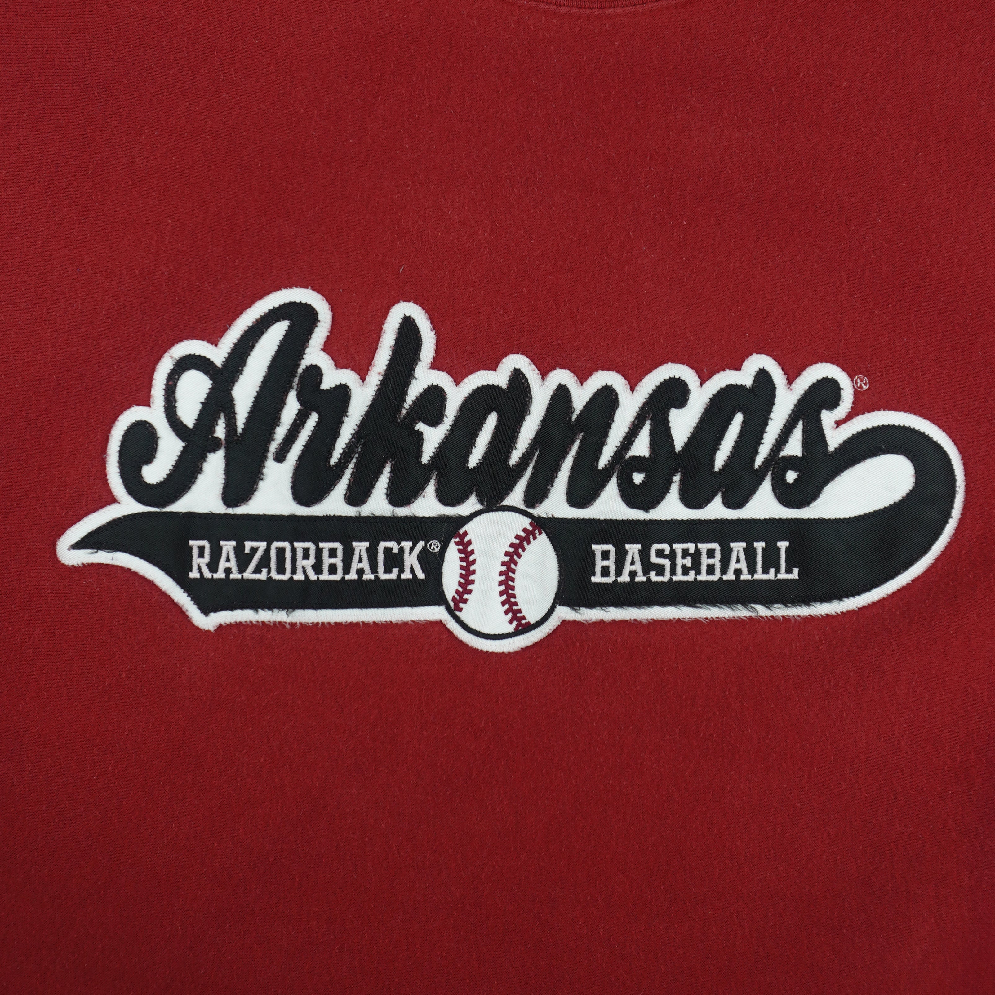 NCAA (Pro Weave) - Arkansas Razorbacks Baseball Sweatshirt 1990s Large Vintage Retro