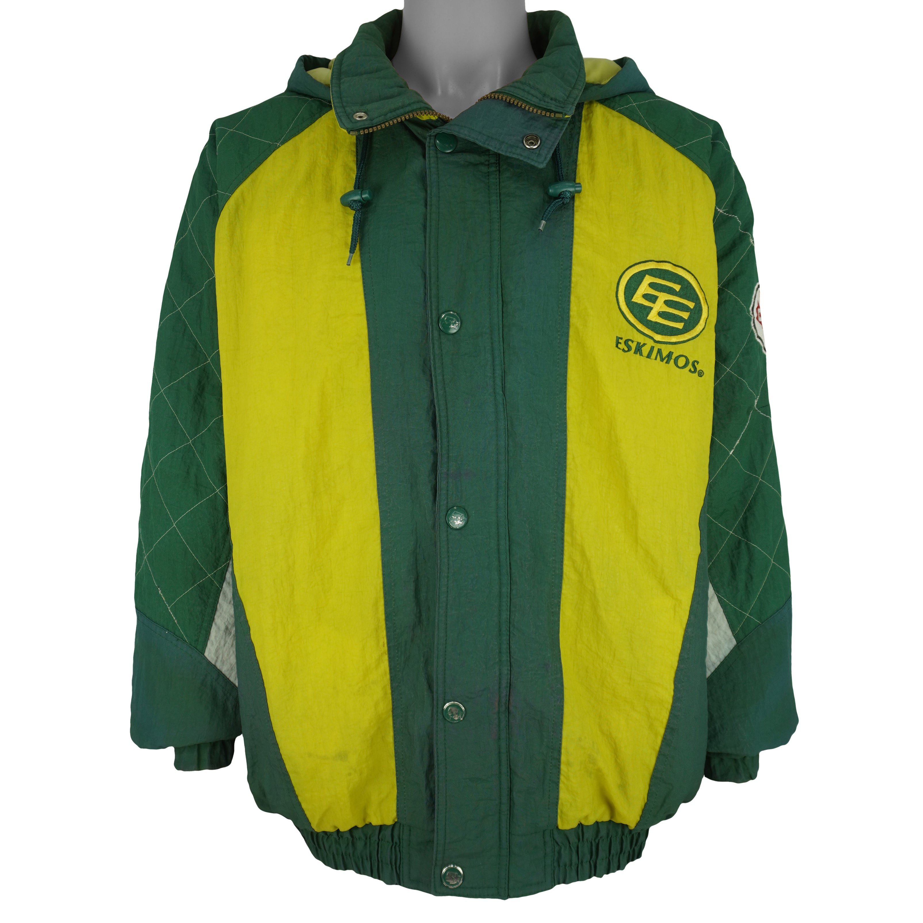 Starter (CFL) - Edmonton Eskimos Football Puffer Jacket 1990s XX-Large Vintage Retro