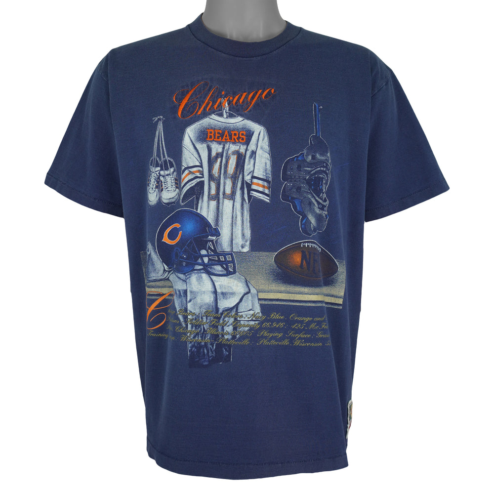 NFL (Nutmeg) - Chicago Bears Locker Room T-Shirt 1990s Large Vintage Retro Football