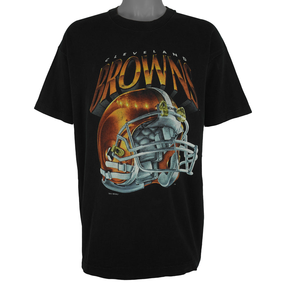 NFL (Salem) - Cleveland Browns Helmet T-Shirt 1991 X-Large Vintage Retro Football