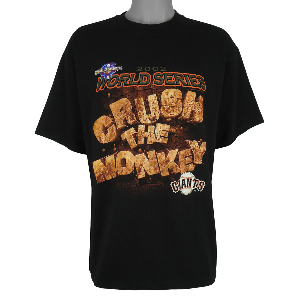 MLB (Lee) - San Francisco Giants Crush The Monkey T-Shirt 2002 Large Vintage Retro Baseball