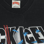NHL (Nutmeg) - New York Rangers Kick Ice! Spell-Out T-Shirt 1990s X-Large Vintage Retro Hockey
