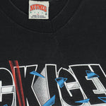 NHL (Nutmeg) - New York Rangers Kick Ice! Spell-Out T-Shirt 1990s X-Large Vintage Retro Hockey
