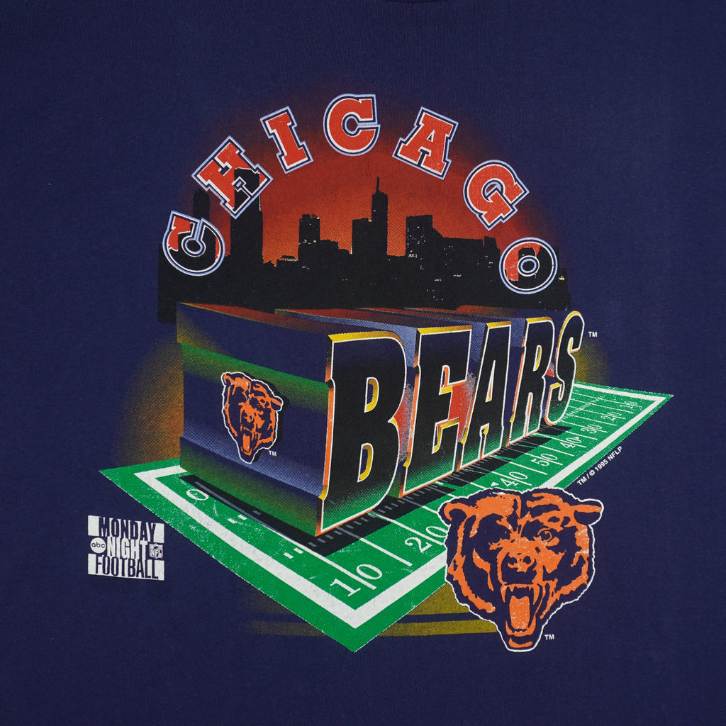 NFL - Chicago Bears Monday Night Football Long Sleeve Shirt 1995 Large Vintage Retro Football