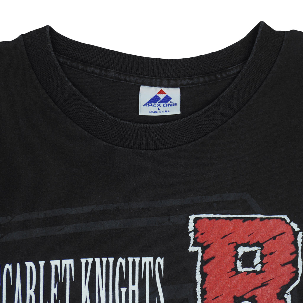 NCAA (Apex One) - Rutgers Scarlet Knights Single Stitch T-Shirt 1990s Large Vintage Retro