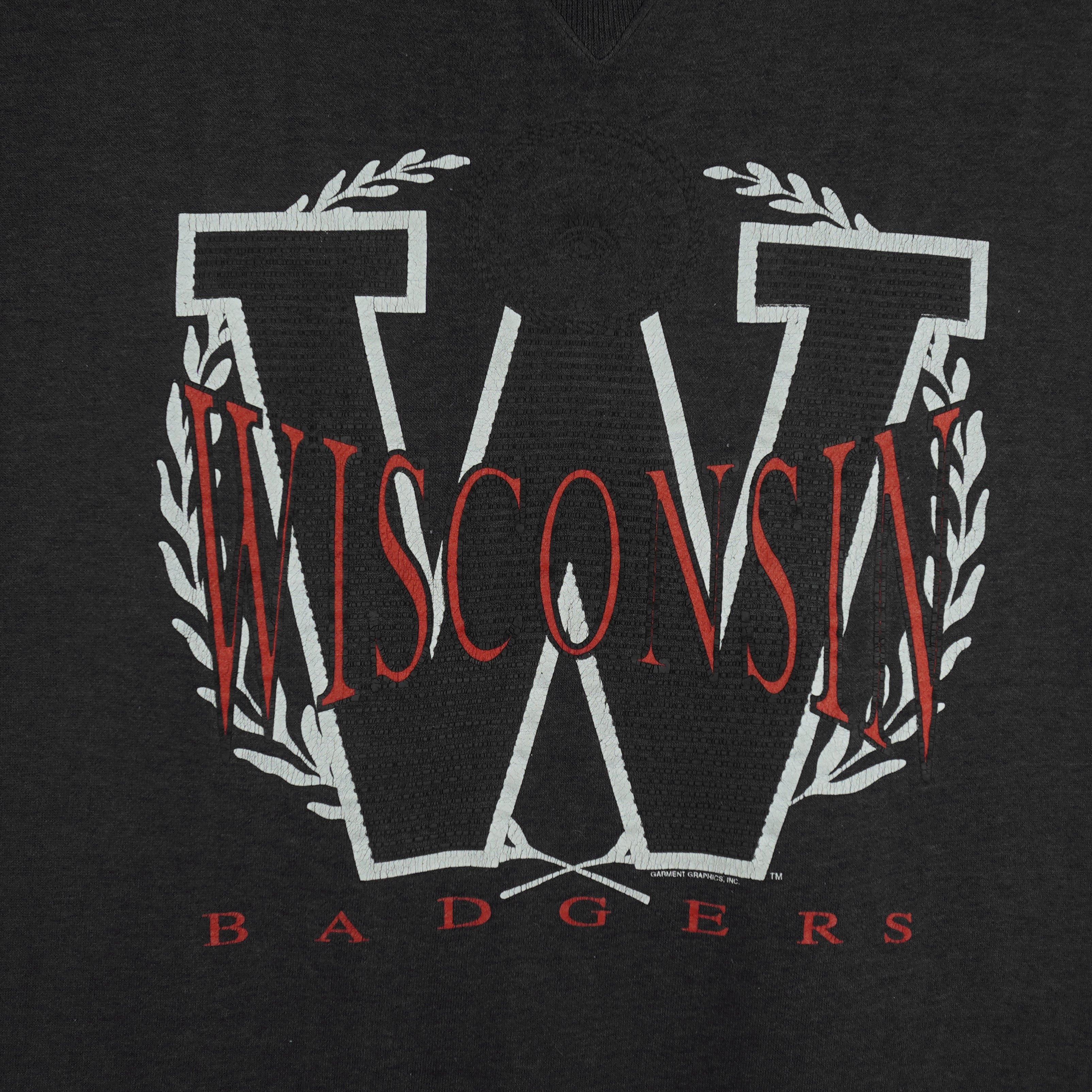 NCAA - Wisconsin Badgers Crew Neck Sweatshirt 1990s X-Large Vintage Retro