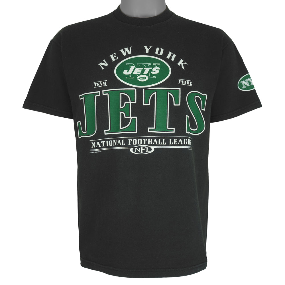 Vintage NFL (Lee) - New York Jets Big Spell-Out T-Shirt 1999 Medium in black