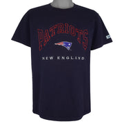 NFL (Lee) - New England Patriots Embroidered T-Shirt 1990s Medium Vintage Retro Football