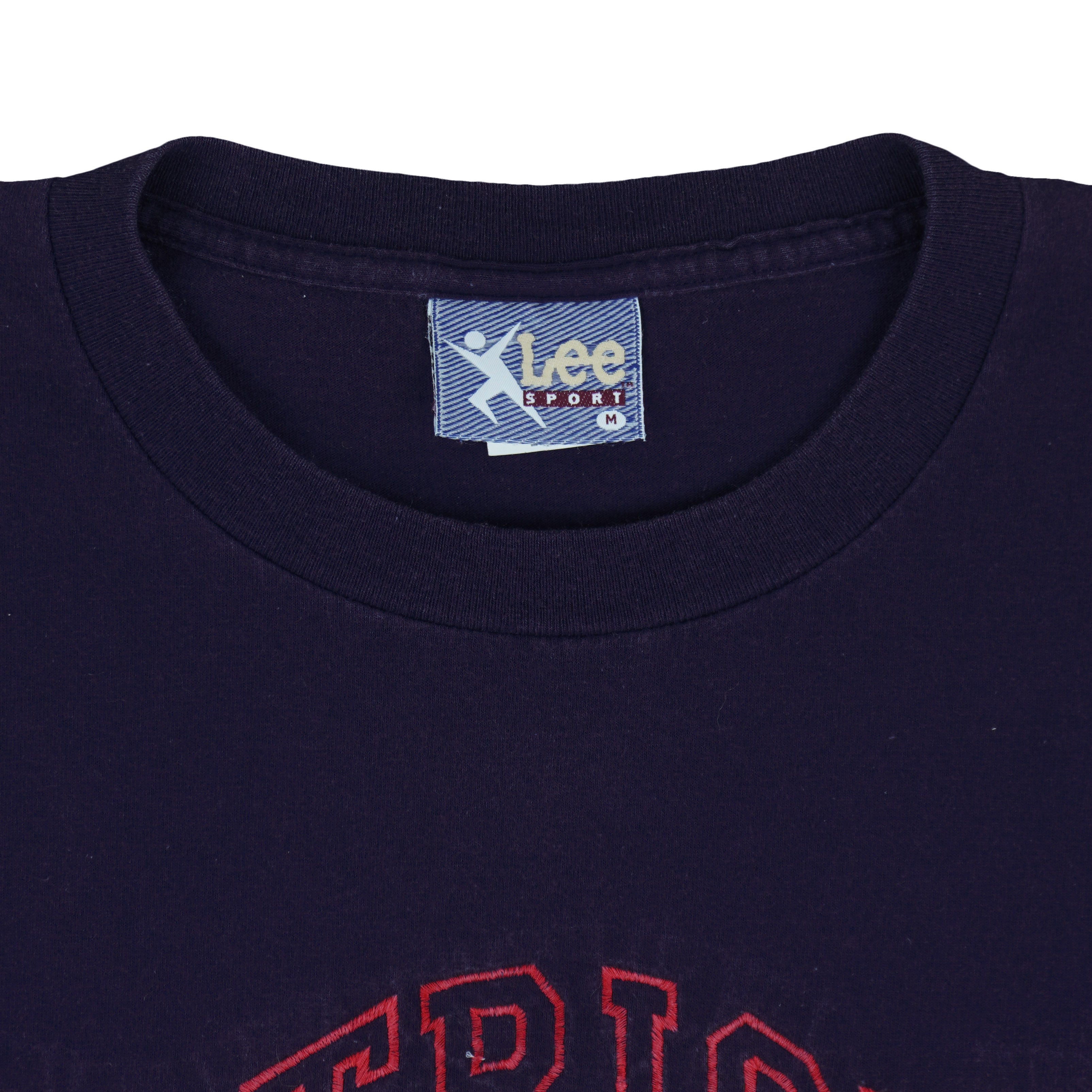 NFL (Lee) - New England Patriots Embroidered T-Shirt 1990s Medium Vintage Retro Football