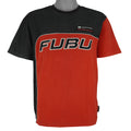 FUBU - Red & Black Embroidered T-Shirt 1992 X-Large Vintage Retro