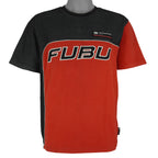 FUBU - Red & Black Embroidered T-Shirt 1992 X-Large Vintage Retro