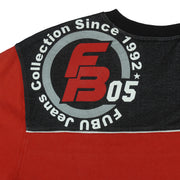FUBU - Red & Black Embroidered T-Shirt 1992 X-Large Vintage Retro