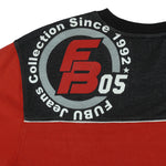 FUBU - Red & Black Embroidered T-Shirt 1992 X-Large Vintage Retro