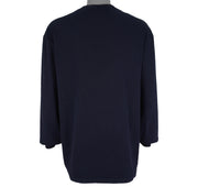 Nautica - Blue Big Logo Long Sleeved Shirt 1990s Large Vintage Retro