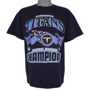 NFL (Delta) - Tennessee Titans Central Division Champs T-Shirt 2000 Large Vintage Retro Football