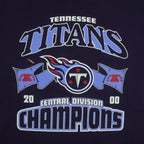 NFL (Delta) - Tennessee Titans Central Division Champs T-Shirt 2000 Large Vintage Retro Football
