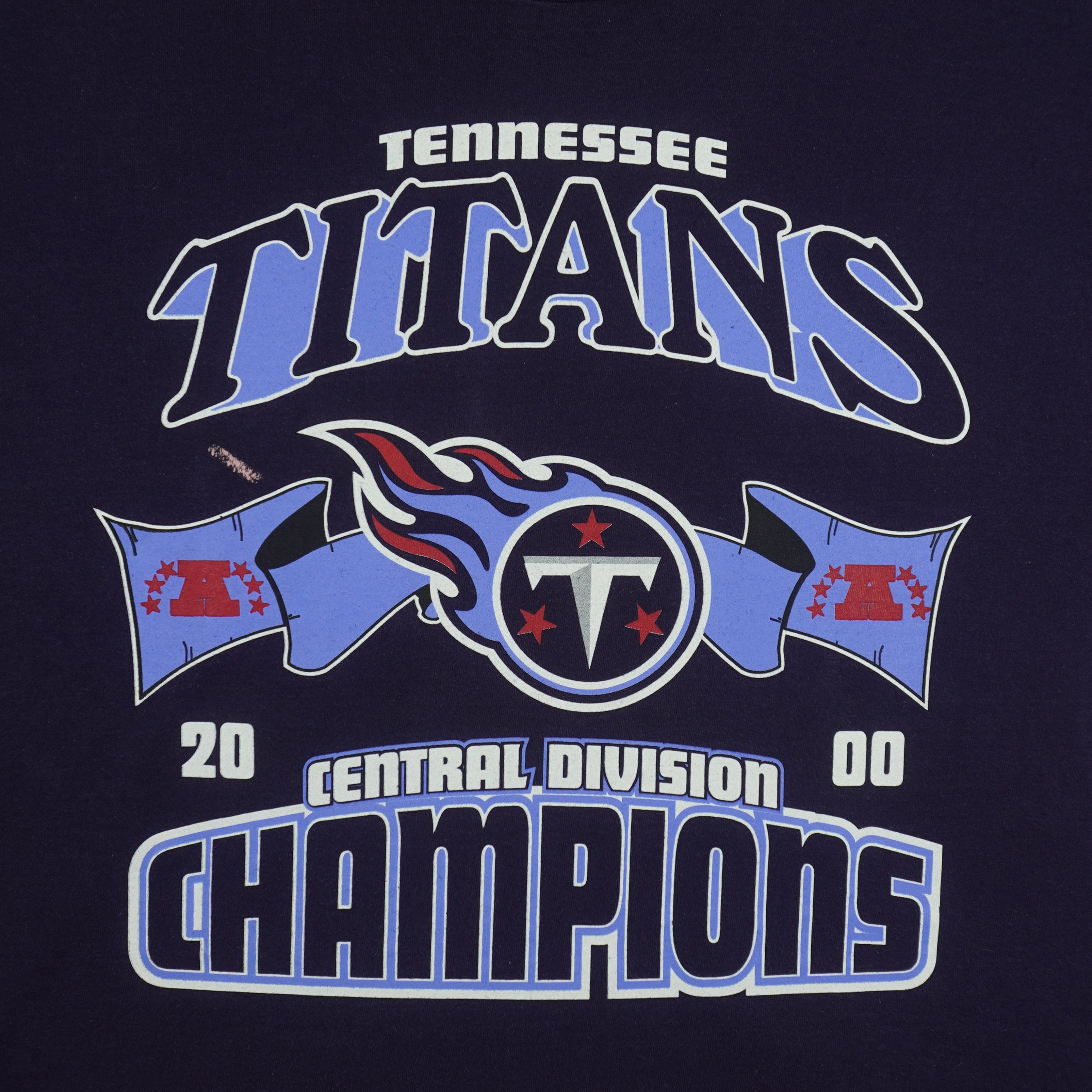 NFL (Delta) - Tennessee Titans Central Division Champs T-Shirt 2000 Large Vintage Retro Football