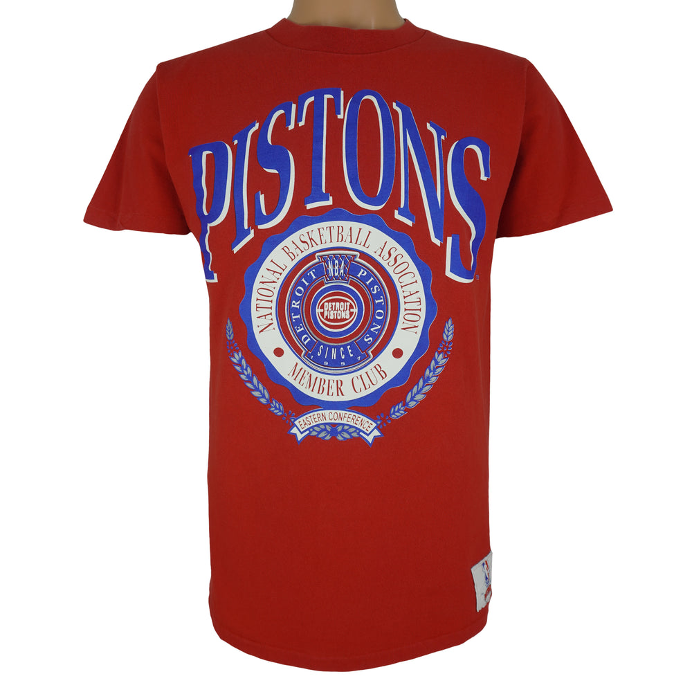 NBA (Nutmeg) - Detroit Pistons Member Club Single Stitch T-Shirt 1990s Large Vintage Retro Basketball