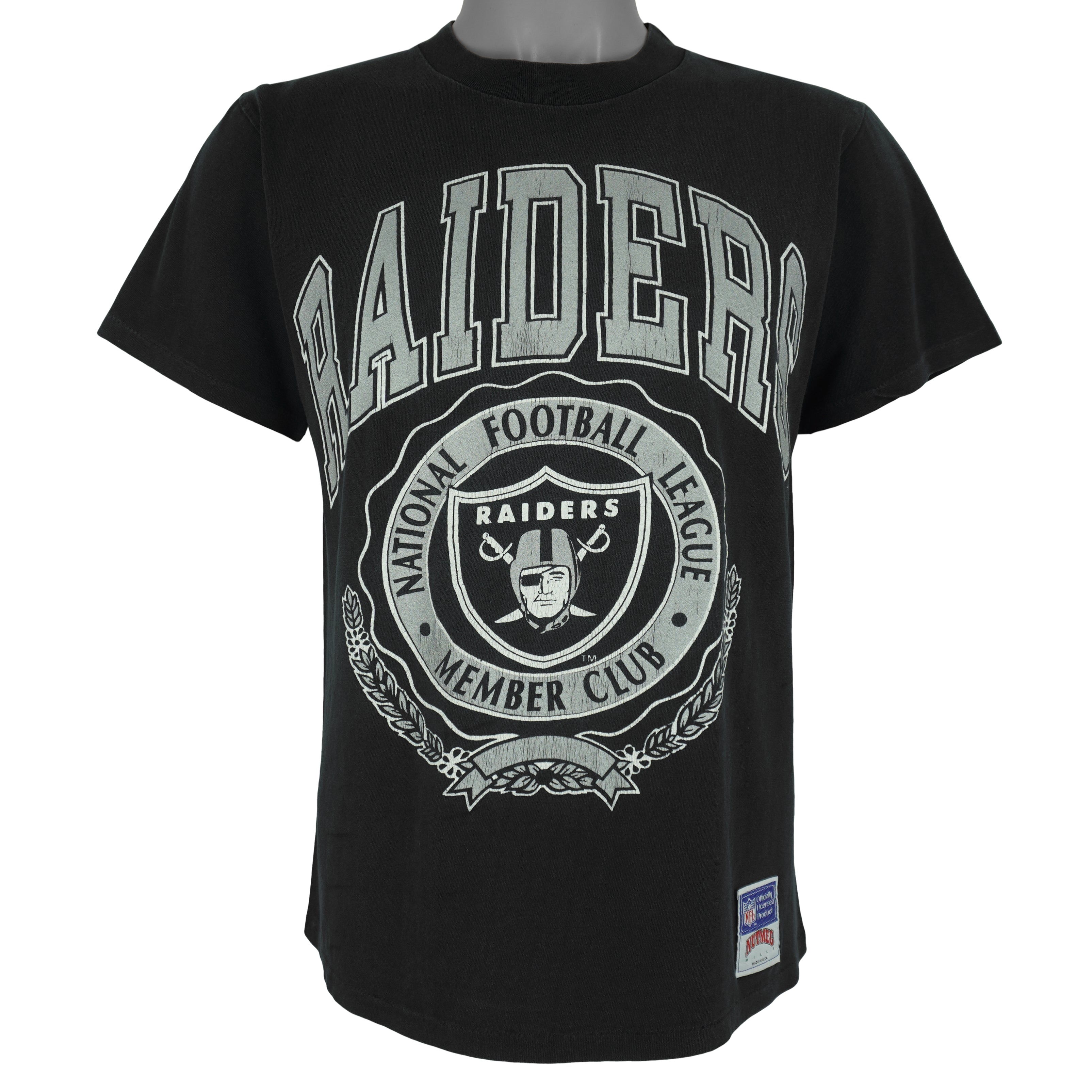 NFL (Nutmeg) - Los Angeles Raiders Member Club T-Shirt 1990s Medium Vintage Retro Football