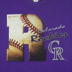 MLB (Lee) - Colorado Rockies Big Spell-Out T-Shirt 1996 X-Large Vintage Retro Baseball