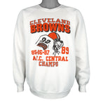 NFL - Cleveland Browns Central Division Champs Crew Neck Sweatshirt 1989 Medium Vintage Retro Football