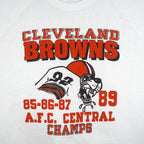 NFL - Cleveland Browns Central Division Champs Crew Neck Sweatshirt 1989 Medium Vintage Retro Football