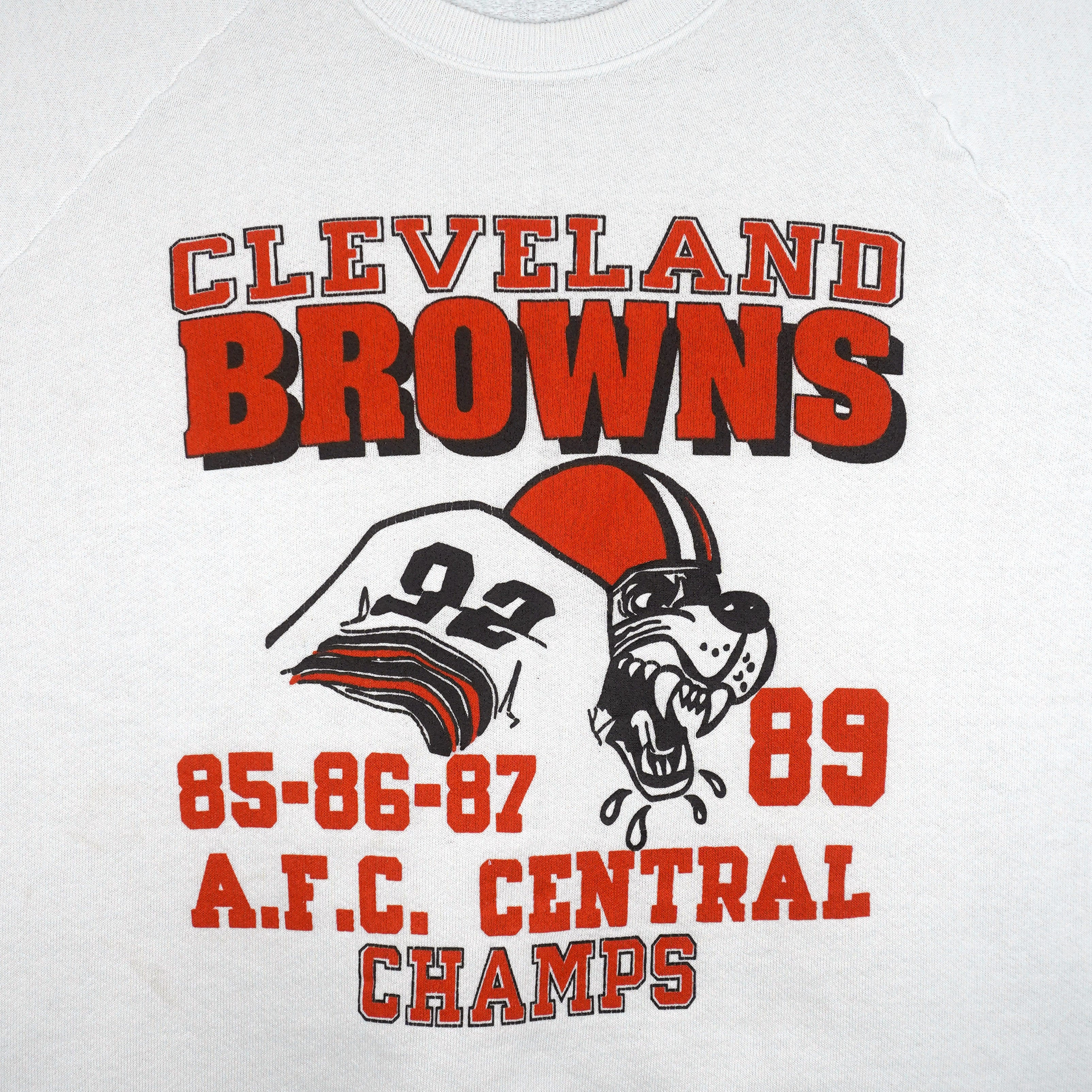 NFL - Cleveland Browns Central Division Champs Crew Neck Sweatshirt 1989 Medium Vintage Retro Football
