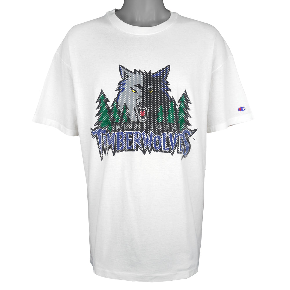 Champion - Minnesota Timberwolves Single Stitch T-Shirt 1990s X-Large Vintage Retro Basketball
