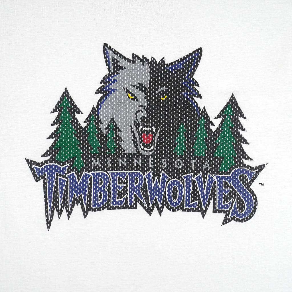 Champion - Minnesota Timberwolves Single Stitch T-Shirt 1990s X-Large Vintage Retro Basketball