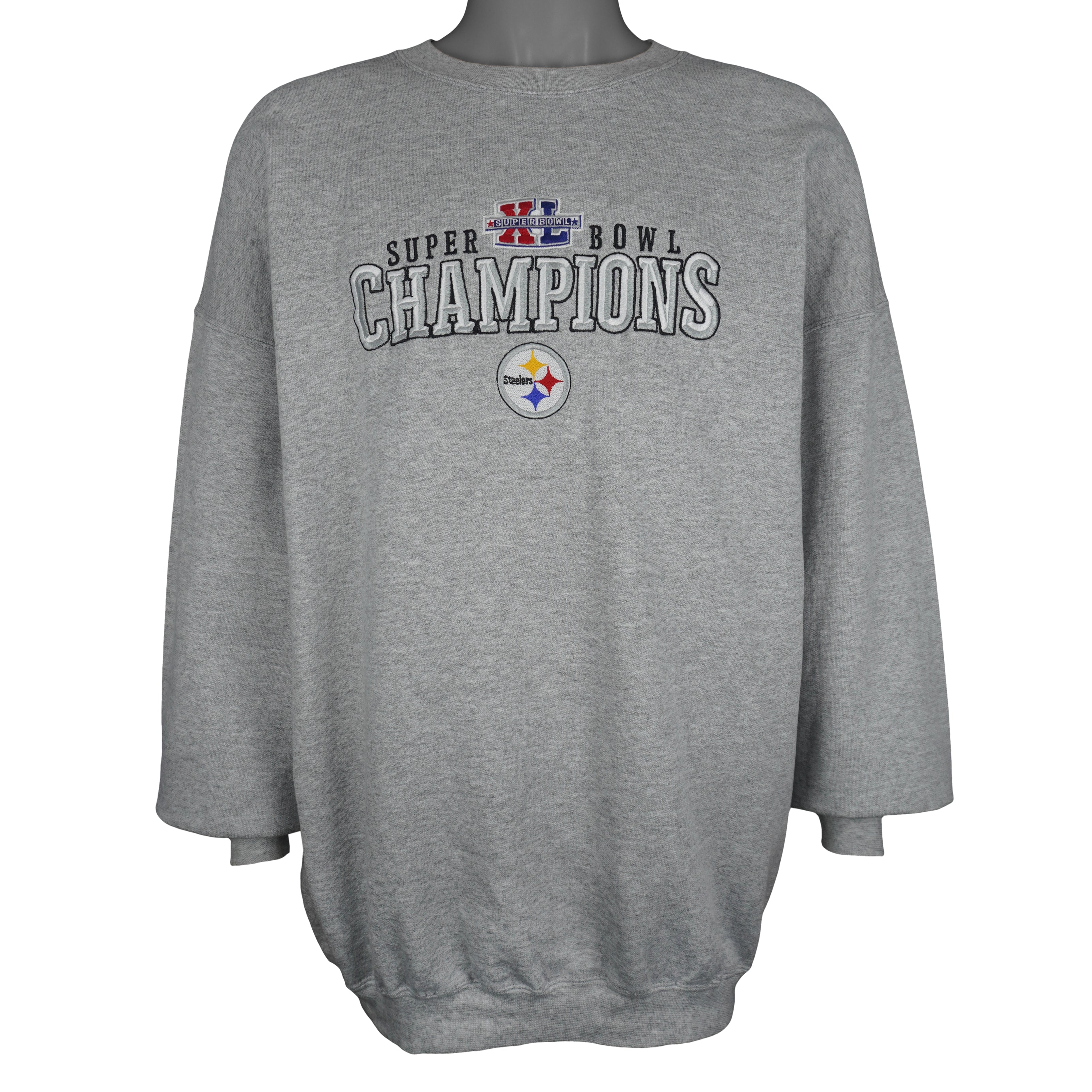 Reebok (NFL) - Pittsburgh Steelers Super Bowl Champions Sweatshirt 1990s X-Large Vintage Retro Football