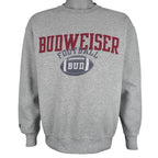 Budweiser (Jansport) - Bud Football Crew Neck Sweatshirt 1990s Medium Vintage Retro