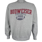 Budweiser (Jansport) - Bud Football Crew Neck Sweatshirt 1990s Medium Vintage Retro
