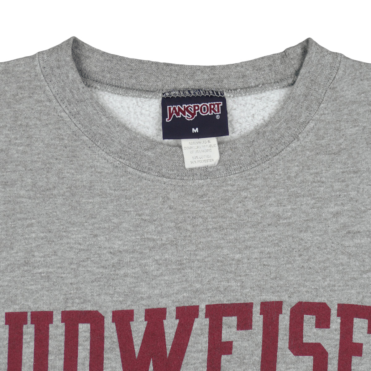 Budweiser (Jansport) - Bud Football Crew Neck Sweatshirt 1990s Medium Vintage Retro