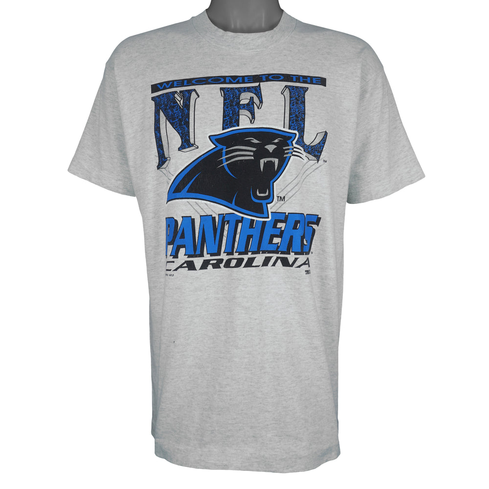 NFL (Fruit Of The Loom) - Carolina Panthers Single Stitch T-Shirt 1993 Large Vintage Retro Football
