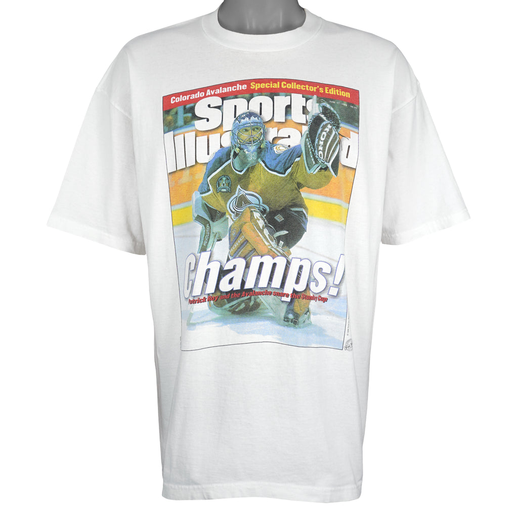 NHL - Colorado Avalanche Sports Illustrated Champs! T-Shirt 1996 X-Large Vintage Retro Hockey
