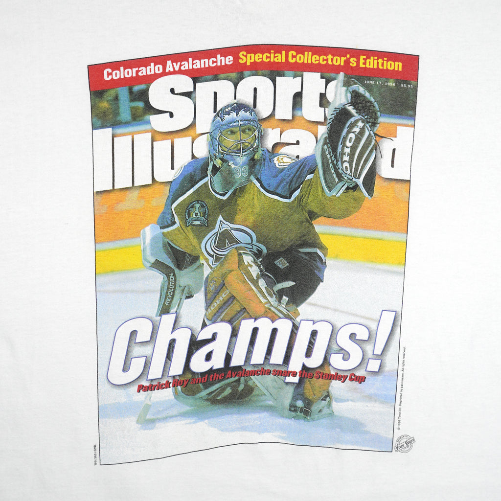 NHL - Colorado Avalanche Sports Illustrated Champs! T-Shirt 1996 X-Large Vintage Retro Hockey