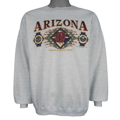 Vintage (Hanes) - Arizona Grand Canyon State Crew Neck Sweatshirt 1990s Large