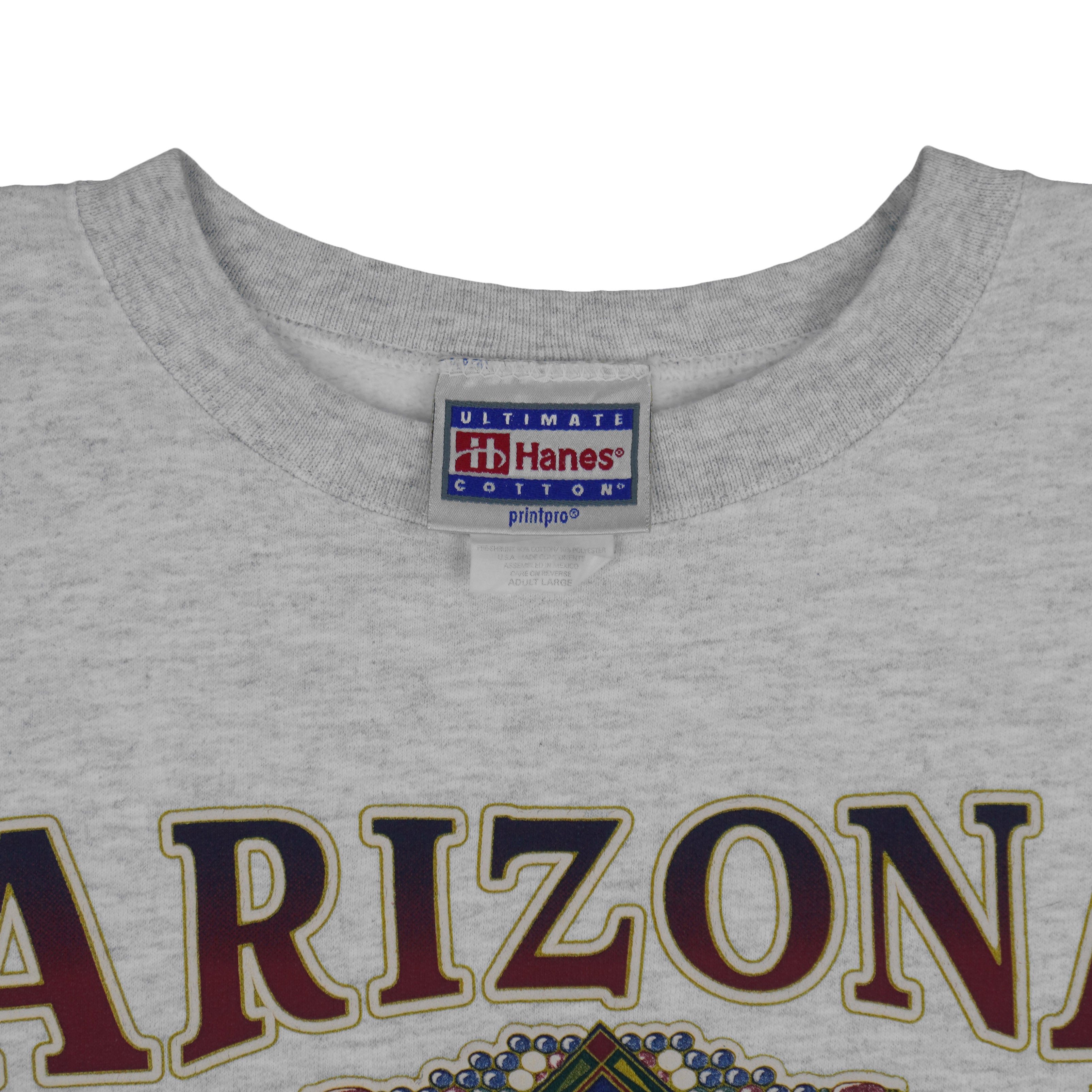 Vintage (Hanes) - Arizona Grand Canyon State Crew Neck Sweatshirt 1990s Large Vintage Retro